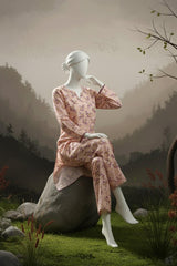 Doriya Luxe By Almeerah Stitched 2 Piece Premium Bana Dora Lawn Collection'2025-Soft Peach Grace