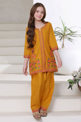 Fresh Bird Stitched 2 Piece Emb Festive Summer Kids Suit-Soni