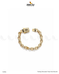 Starling Moissanite Charm Style Bracelet Golden - Zeesy Jewellery