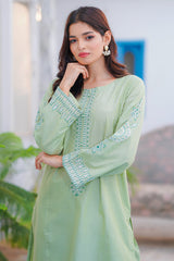 Daily Desire By Abeera Stitched 2 Piece Cotton Collection'2025-Statement Simplicity