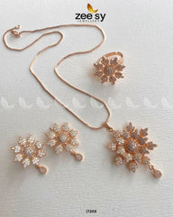 Sunflower Necklace Golden White - Zeesy Jewellery