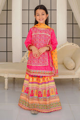 Discover elegant Kids Lawn Suits with this Swiss Lawn Digital Printed 3 Pc Suit, featuring vibrant prints
