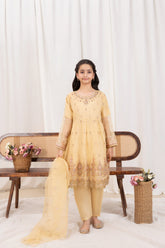 Khayat Stitched 3 Piece Formals Kids Collection'2025-Khayat - Flax