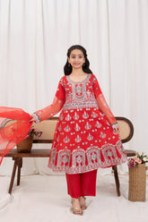 Khayat Stitched 3 Piece Kids Formals Collection'2025 Khayat-Red