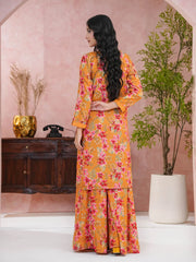 Tng By Md Stitched-Neena | Gharara Set | Orange