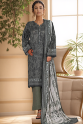 Sada Bahar Stitched 3 Piece Printed Khaddar Vol-02 Suit-KD-PR-6552-Green