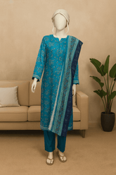Almeerah Unstitched 3 Piece Luxe Summer Collection'2025-Teal Ocean Breeze