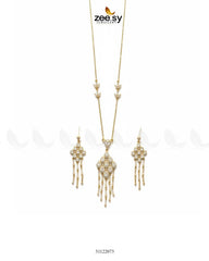 Tonel Oval Gem Wreath Necklace Set - Zeesy Jewellery