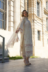 Huma Gul Unstitched 3 Piece Luxury Emb Lawn Collection'2025-Ivy HG-03