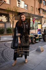 Huma Gul Unstitched 3 Piece Luxury Emb Lawn Collection'2025-Cala HG-06