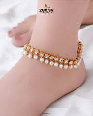 Umika Anklets Golden white - Zeesy Jewellery