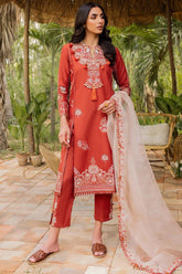 Siraa Lawn By Sadaf Fawad Khan Unstitched 3 Piece Emb Lawn Vol-02 Suit-14-Faizah-B