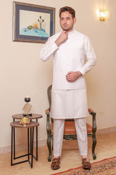 Real Image Mens Waist Coat Collection'2025-OW - 025 Off White