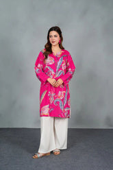 Midway Arts Stitched 2 Piece Digital Printed Poly Lawn Suit-IGM0119-Shocking Pink
