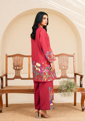 Amal Stitched 2 Piece Summer Cambric Collection-Ruby