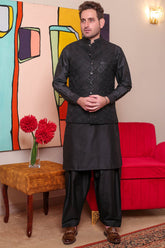 Real Image Mens Waist Coat Collection'2025-OW - 044 Black