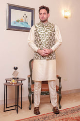 Real Image Mens Waist Coat Collection'2025-OW - 047 Green