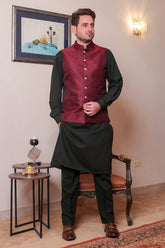 Real Image Mens Waist Coat Collection'2025-OW - 043 Maroon