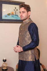Real Image Mens Waist Coat Collection'2025-OW - 007 Grey Brown