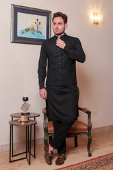 Real Image Mens Waist Coat Collection'2025-OW - 124 Black