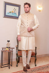 Real Image Mens Waist Coat Collection'2025-WP - 161 Gold