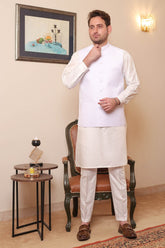 Real Image Mens Waist Coat Collection'2025-OW - 026 White
