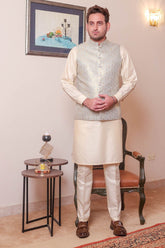 Real Image Mens Waist Coat Collection'2025-OW - 041 Ice Blue