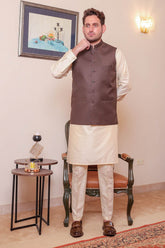 Real Image Mens Waist Coat Collection'2025-OW - 035 Brown