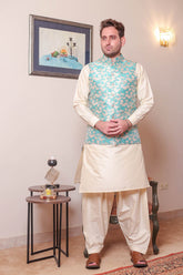 Real Image Mens Waist Coat Collection'2025-WP - 160 Sky Blue