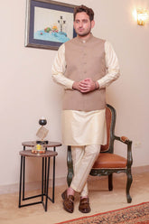 Real Image Mens Waist Coat Collection'2025-OW - 036 Beige