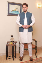 Real Image Mens Waist Coat Collection'2025-WP - 110 Blue