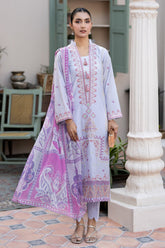 Adan's Libas Lawn By Zia Unstitched 3 Piece Emb Lawn Suit-D-08