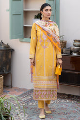 Adan's Libas Lawn By Zia Unstitched 3 Piece Emb Lawn Suit-D-05