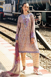 Taneez by Roheenaz Unstitched 3 Piece Block Printed Lawn Suit-RNB-05-A-Sahar
