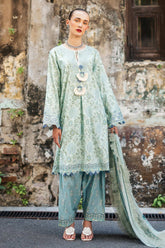 Taneez by Roheenaz Unstitched 3 Piece Block Printed Lawn Suit-RNB-02-A-Jasmin