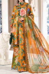 M Prints By Maria B Unstitched 3 Piece Luxury Emb Lawn Eid 2 Edit Suit-MPT-2210-B