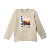 Little Bundles Stitched Kids Suit-Sandstone Sweat Shirt
