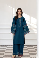 Flutterby Stitched 2 Piece Cotton Satin Winter Collection'2025-Selena-zn