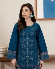 Flutterby Stitched 2 Piece Cotton Satin Winter Collection'2025-Alice - zn