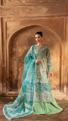 Ember Festive By Aylin Unstitched 3 Piece Formals Collection'2025-Ocean Bloom