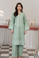Flutterby Stitched 2 Piece Cotton Satin Winter Collection'2025-Ember - gr
