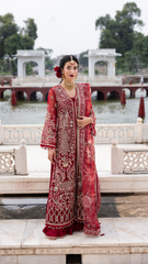 Ember Festive By Aylin Unstitched 3 Piece Formals Collection'2025-Scarlet
