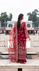 Ember Festive By Aylin Unstitched 3 Piece Formals Collection'2025-Scarlet