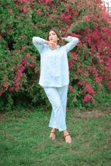 Urban Cut 2 Piece Cotton Satin Printed Co-Ord Set