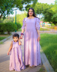 Urban Cut Mommy and Me Seer Sucker Cotton Matching Dress Set