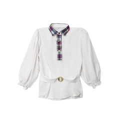 Little Bundles Stitched Kids Suit-Snow Ribbon Shirt