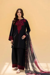 Raanze Stitched Winter-Black pearl 3Piece || linen stuff)