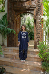 Fresh Bird Stitched 2 Piece Festive Kids Suit-Urwa