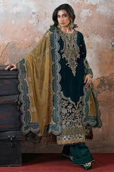Ramsha Unstitched 3 Piece Luxury Velvet Vol-07 Suit-V-702