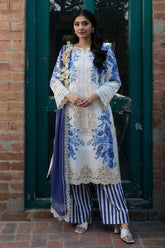 Vintage Flora By Manara Unstitched 3 Piece Summer Suit-VF-11-Dur E Fishan
